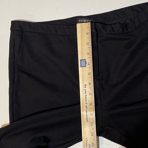 MAX & MIA Women’s Size XL Capri Pants Black Rayon Nylon Spandex - Picture 5 of 7